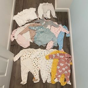 22 piece bundle of baby girl clothes
